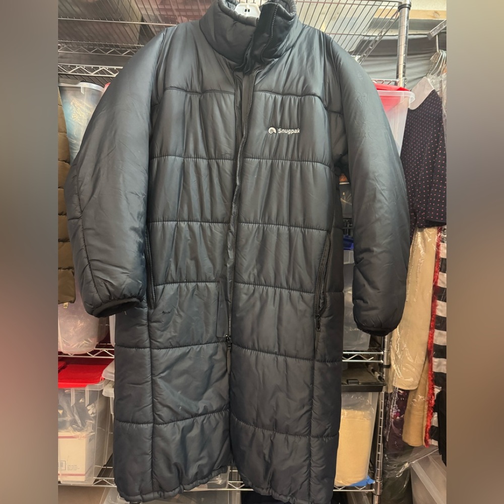 Snugpak long black puffer coat